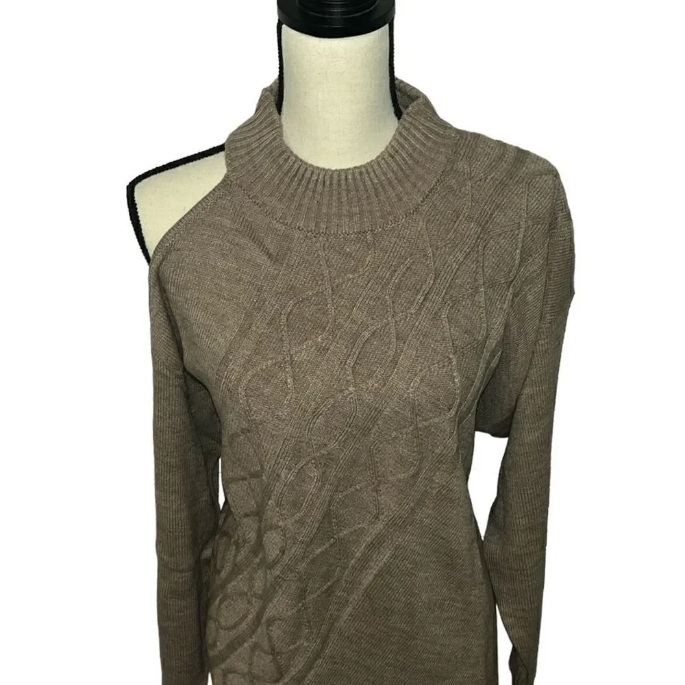 NY&Co Cable-Knit Cut-Out Pullover Sweater